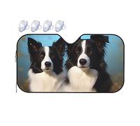 Border Collie Car Windshield Sun Shade Foldable Car Front Window Sunshade for Most Cars SUV Truck - Heat Blocker Auto Visor Protector Universal Automotive Sunshades Medium