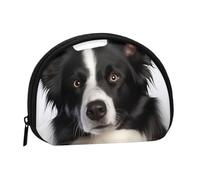 Border Collie Coin Purse, Mini Wallet for Women Men Gifts Change Bag with Zipper Shell Shaped Small Coin Bag Travel Organizer Change Storage Pouch for Cash, Cards, Keys, Lipstick
