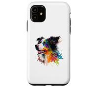 Border Collie Colorful Pop Art Splash Art Tie Dye Case for iPhone 11