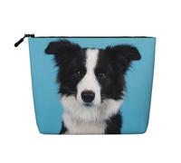 Border Collie Cosmetic Bag - Single Layer Large Capacity Travel Organizer, Daily Organizer with Zipper