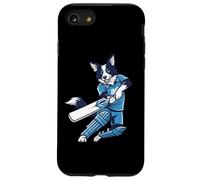 Border Collie Cricket Batsman BC Cartoon Mascot Case for iPhone SE (2020) / 7/8