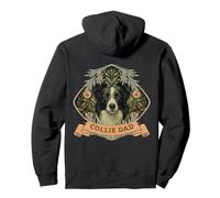 Border Collie Dad Vintage Sheepdog Pullover Hoodie