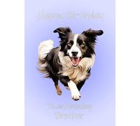 Border Collie Dog Art Birthday Card For Brother