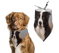 Border Collie Dog Bandanas Adjustable Bib Handkerchief Party Pet Decorations Cute Dog Triangle Scarfs for Small Medium Puppy Cat Costume Accessory