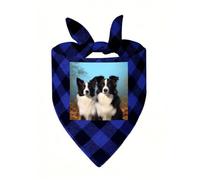 Border Collie Dog Bandanas for Small Medium Large Dogs Cats | Soft Polyester Pet Triangle Scarf Kerchief Novelty Pet Bib for Birthday, Photo Shoots, Wedding, Parties Pet Accessories