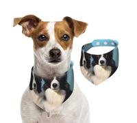 Border Collie Dog Bandanas,Summer Bandanas for Dogs Washable Adjustable Dog Triangle Scarf Bibs Cute Pet Bibs for Medium Large Dogs Puppy and Cats Large
