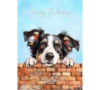 Border Collie Dog Birthday Card for Godson