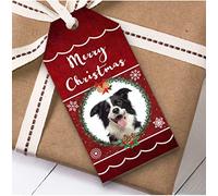 Border Collie Dog Christmas Gift Tags (Present Favor Labels)