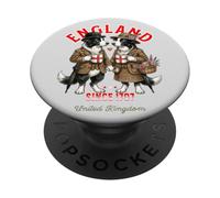 Border Collie Dog Couple Mug Love Coffee England Flag PopSockets Adhesive PopGrip