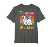 Border Collie Dog Daddy Best Border Collie DAD Funny T-Shirt, Men's Big and Tall, Asphalt Grey, 2X Tall