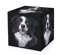 Border Collie Dog Funny 3-D Puzzles Speed Cube for Adults