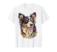 Border Collie Dog Graphic Pet Illustration Border Collie T-Shirt