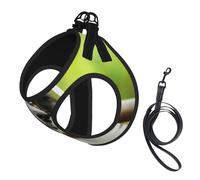 Border Collie Dog Green,Pet Harness,Adjustable Reflective Dog Harness,Pet Leash Vest,M