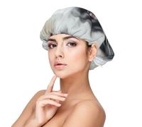 Border Collie Dog Heart Pattern,Adjustable Silk Hair Wrap Adult's Satin Sleeping Cap Hair Women's Elastic Sleep Bonnet