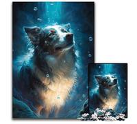 Border Collie Dog Jigsaw Puzzles for Adults, 1000 Piece Challenging Puzzles Perfect for Family Fun on Christmas, Thanksgiving, Birthdays & Easter 26X38CM/10.23x14.96inch
