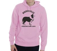 Border Collie Dog Lover Adult Unisex Hoodie Birthday Gift Idea X-Large Pink