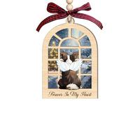 Border Collie Dog Memorial Christmas Ornament - 2 Layer Wood & Acrylic - Forever In My Heart Pet Loss Tribute Keepsake For Holiday Tree Decoration And Remembrance Gift To Honor Beloved Dogs