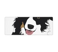 Border Collie Dog,Mouse Pad Large Desk Pad Computer Keyboard Mouse Mat With Non Slip Rubber Base 30 x 80 cm