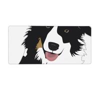 Border Collie Dog,Mouse Pad Large Desk Pad Computer Keyboard Mouse Mat With Non Slip Rubber Base 40 x 90 cm