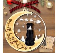 Border Collie Dog Ornaments for Christmas Tree, Border Collie 2 Layer Wood & Acrylic Ornament, Christmas Decoration 2025 for Border Collie Lovers, DogMom, DogDad, Pet Lovers