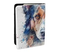Border Collie Dog Printed Passport Holder,Travel Pu Leather Passport Cover Case Organiser for Men Women,6.5 Inch