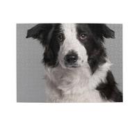 Border Collie Dog Printing,500 Pieces Puzzles for Adults-Wooden Jigsaw Puzzle for Adults Elderly