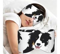 Border Collie Dog, Sleep Mask for Home Travel, Full Eye Covers Light Blocking Eye Mask Sleep Eye and Ear Muffs
