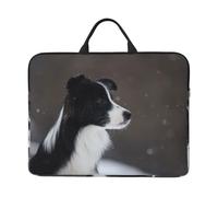 Border Collie Dog Spotted Snow, 14 Inch Laptop Sleeve, Notebook Bag Laptop Case Sleeve Briefcase with Handle