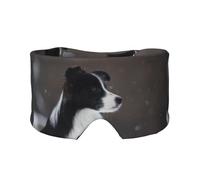 Border Collie Dog Spotted Snow, Full Eye Covers Light Blocking Eye Mask Sleep Eye and Ear Muffs