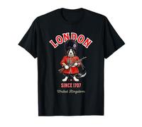 Border Collie Dog Tee London Guard of the King England Flag T-Shirt