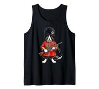 Border Collie Dog Tee London Guard of the King England Flag Tank Top