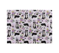 Border Collie Dog Vintage Florals Purple Adults 500 Pieces Puzzles-Jigsaw Wooden Puzzle for Adults Elderly