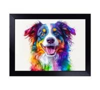 Border Collie Dog Vol.1 | Lap Tray with Padded Cushion, Portable Surface with Bean Bag Base, Perfect Surface for Working, Crafting, TV Eating and Laptop Use