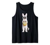 Border Collie Dog Wearing Easter Bunny Funny Cute Costume Tank Top