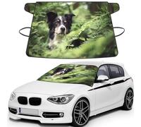 Border Collie Dogs Bokeh Pets Black White, Car Windshield Cover, Protective Windscreen Cover - Snow Ice Sun UV Dust Water Resistant - Fit for Most Cars