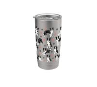 Border Collie Dogs Pattern Stainless Steel Insulated Tumbler