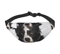 Border Collie Fanny Pack for Men Women Belt Bag Fashion Waist Bag Everywhere Crossbody Bag Wallet Hip Bum Bag with Adjustable Strap Waterproof Chest Bag for Travel Hiking Sports, Black, One Size