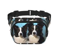 Border Collie Fanny Pack For Women Waterproof Adjustable Belt Bags Waist Pack Fashion Casual Crossbody Bags Bum Bag For Running Workout Hiking Traveling, Black, One Size