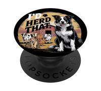 Border Collie Farming Animals Herding Dog PopSockets Adhesive PopGrip