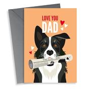 Border Collie Father's Day Card from the Dog