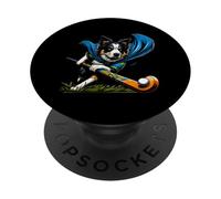 Border Collie Field Hockey Dog Hero Cape PopSockets Adhesive PopGrip