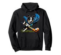 Border Collie Field Hockey Dog Hero Cape Pullover Hoodie