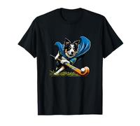 Border Collie Field Hockey Dog Hero Cape T-Shirt