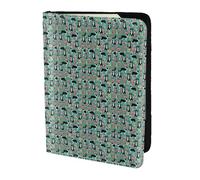 Border Collie Florals Print 5.5in Passport Stylish Travel Document Wallet Secure Storage For Travelers Case