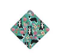 Border Collie Florals Printing 10 Pieces Air Freshener Car Hanging Cards Air Freshener Sheets With Rope For Cars Home