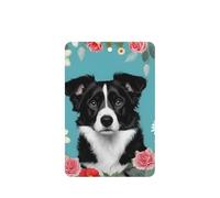 Border Collie Florals Printing 10 Pieces Air Freshener Car Hanging Cards Air Freshener Sheets With Rope For Cars Home