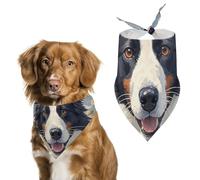 Border Collie FloralsPet Scarf Dog Bandana for Small Medium Large Exquisite Unique Cat Dogs Kerchief Premium Fabric Cute Triangle Cat Dogs Bibs Scarf
