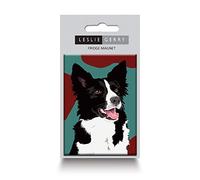 Border Collie Fridge Magnet by Leslie Gerry
