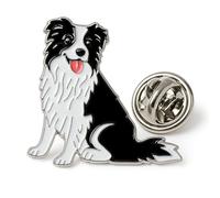 Border Collie Gifts - Cute Dog Enamel Lapel Pin Badge for Women or Men - Sheep Dog Pet Accessory | Metal Border Collie Badges for Jackets, Bags & Hats