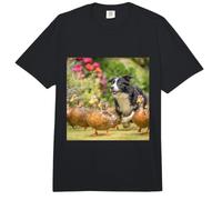 Border Collie Herding Ducks Herder Dog Comfort Colors Adult Heavyweight T-Shirt